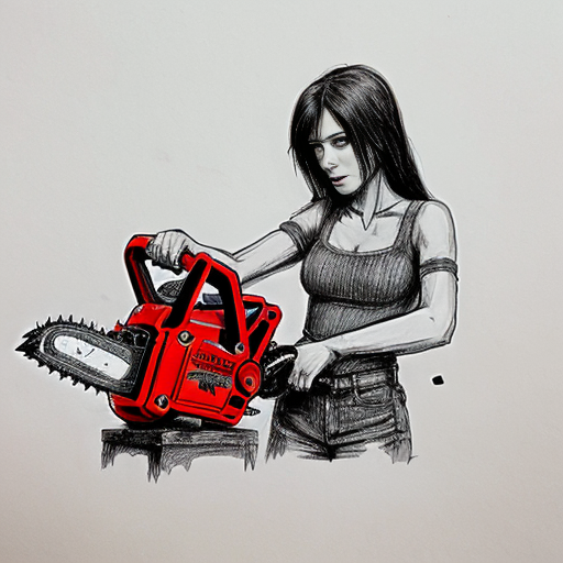 체인소맨 시이를 캐릭터적으로 그려줘