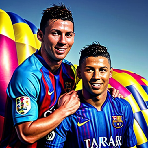 messi with ronaldo in hot air balloon together