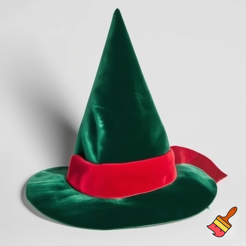 Christmas wizard hat read velvet