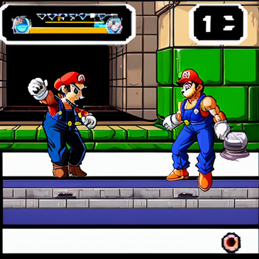 Mario combat with goku in the sewers