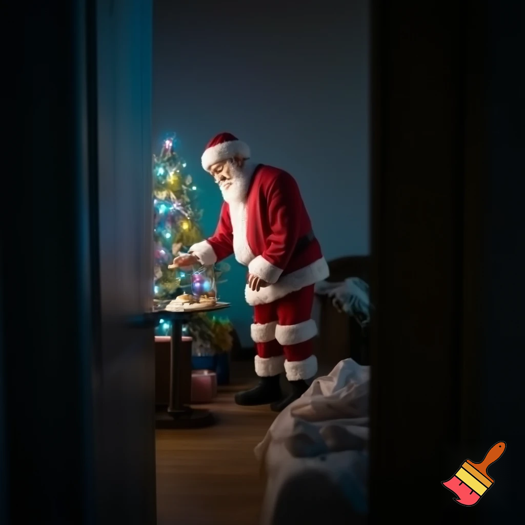 🚪 Santa Claus door Santa Claus Russia Santa Claus when you’re milk and cookies asleep asleep bedroom door only when you’re asleep a Christmas tree