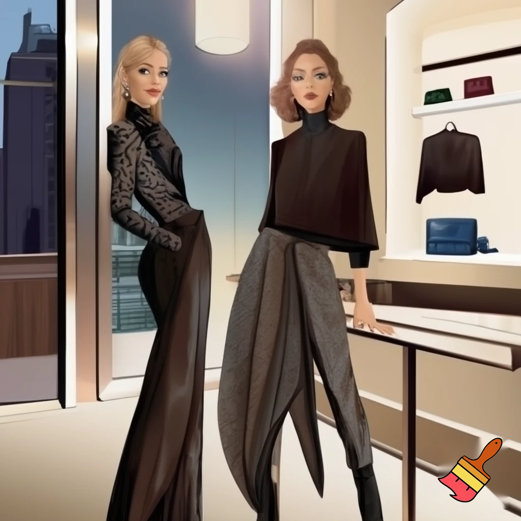 Rich ladies boss and r store new York woven fabric pants and boots 