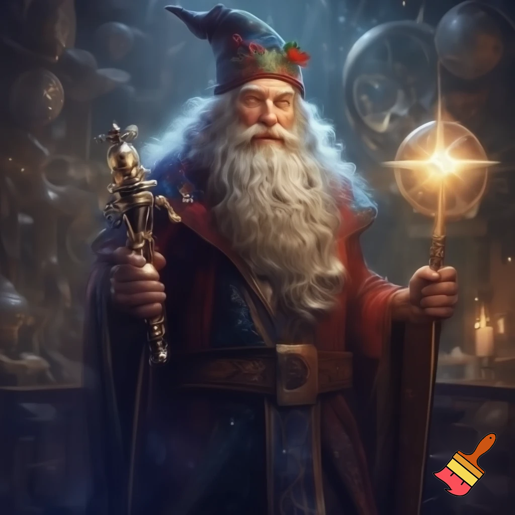 A wizard Nutcracker Santa Claus Nutcracker