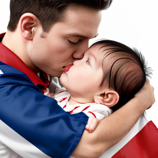 Baby kiss plastine flag