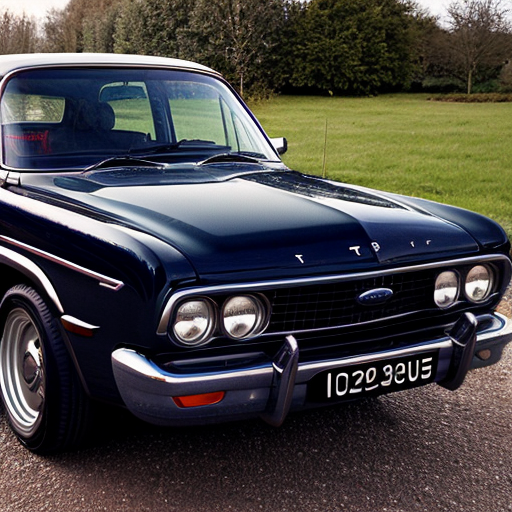 dark navy ford taunus with dark brown vinyl roof