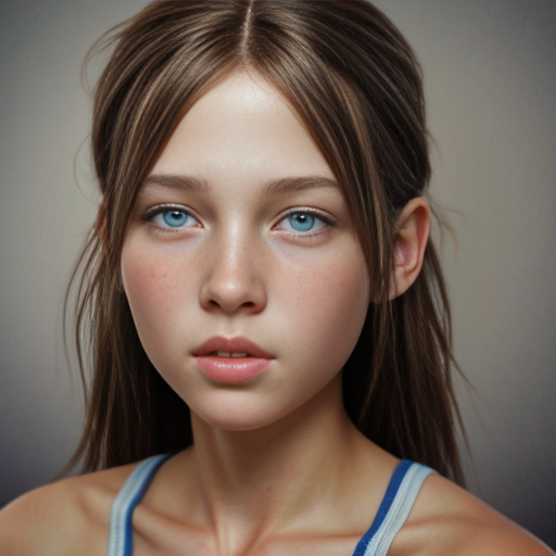 cute girl, realistic