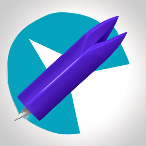 create a blue to purple arrow with the tip point up
