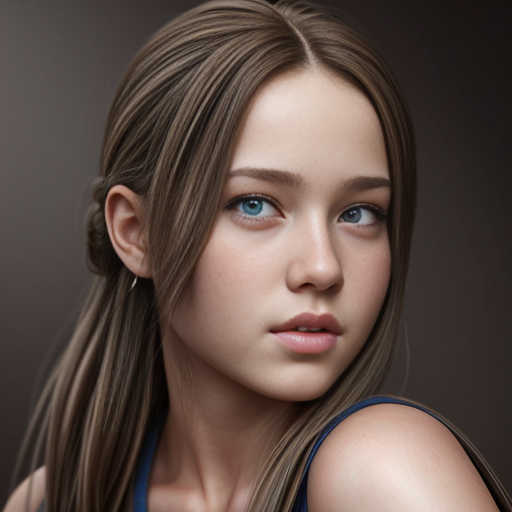 cute girl, realistic