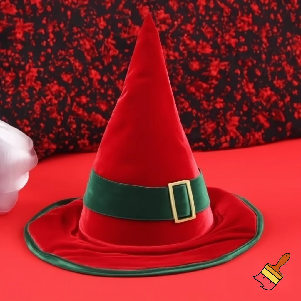 Christmas wizard hat velvet and fabric