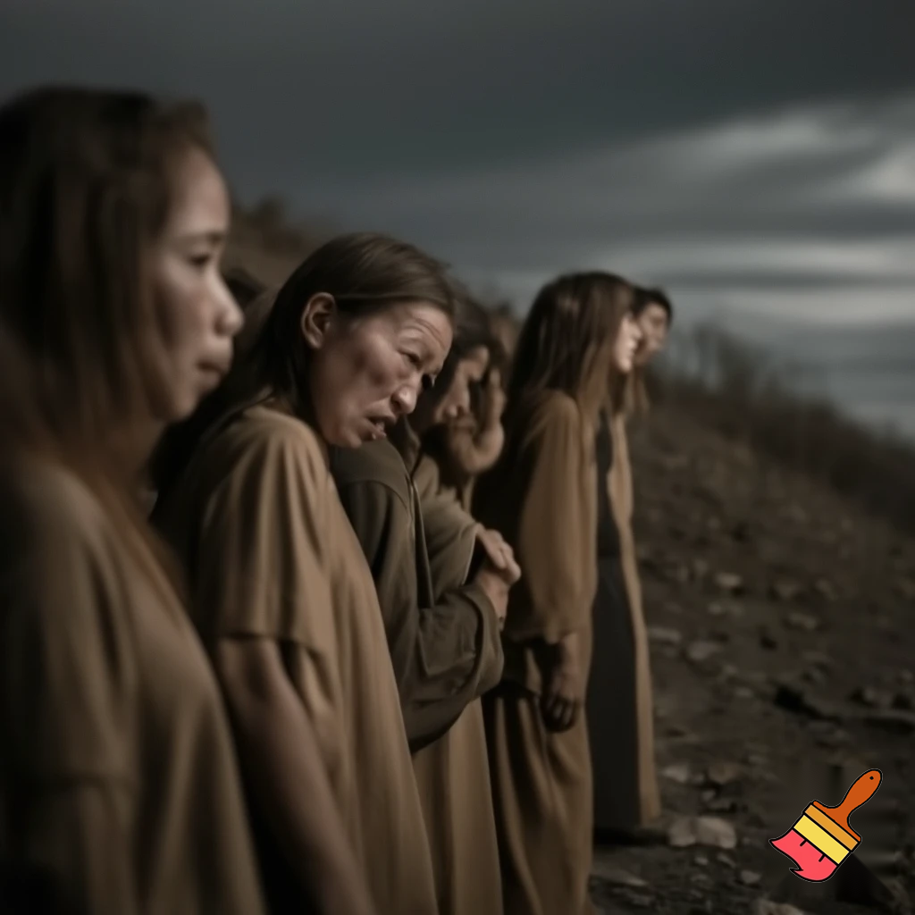 Women watching crucifixion 