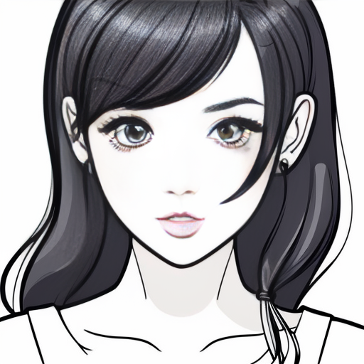 fait la en noir et blanc et plus style manga c une fille cheuveux long et tres 
ebourife 

