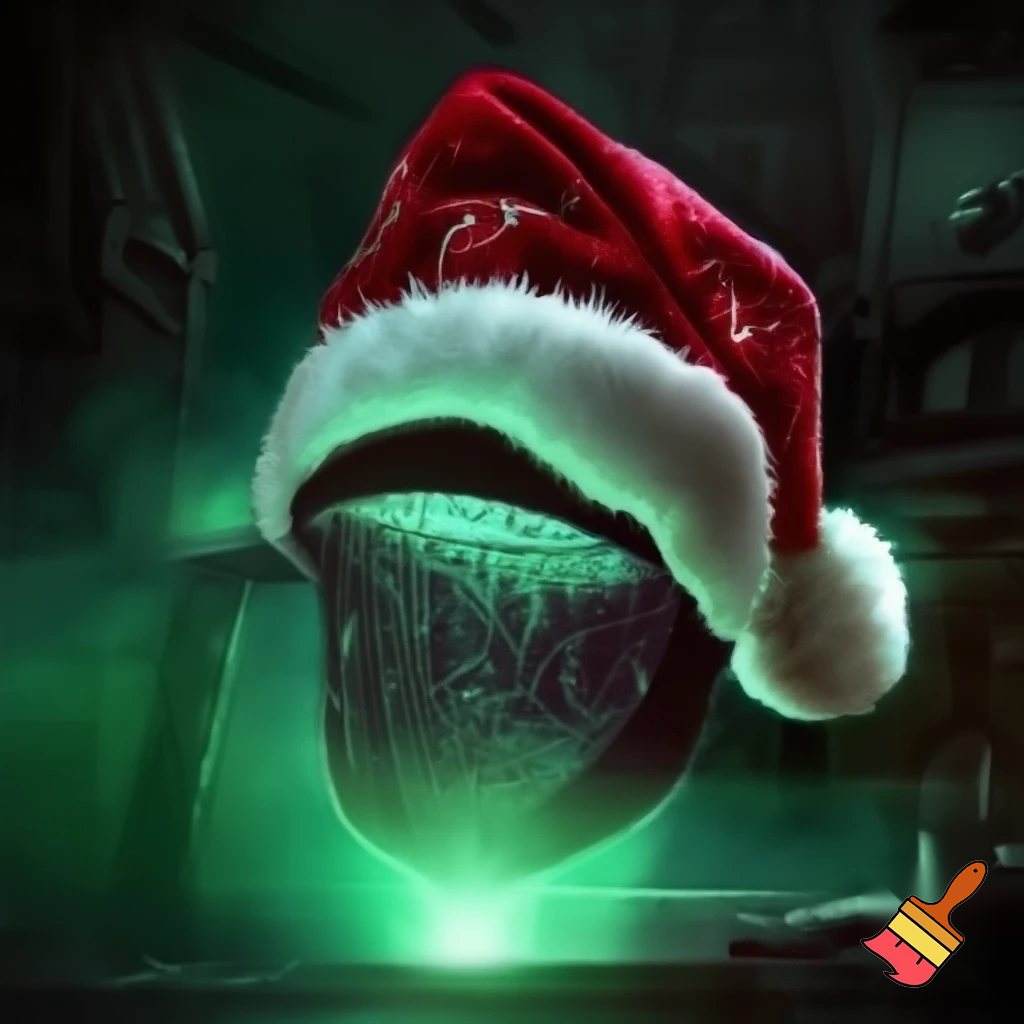 Christmas wizard hat red Santa Claus hacked