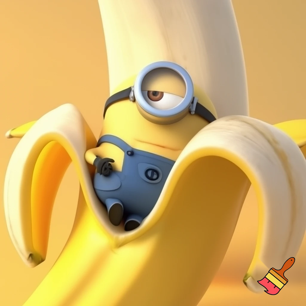 Minion inside a banana