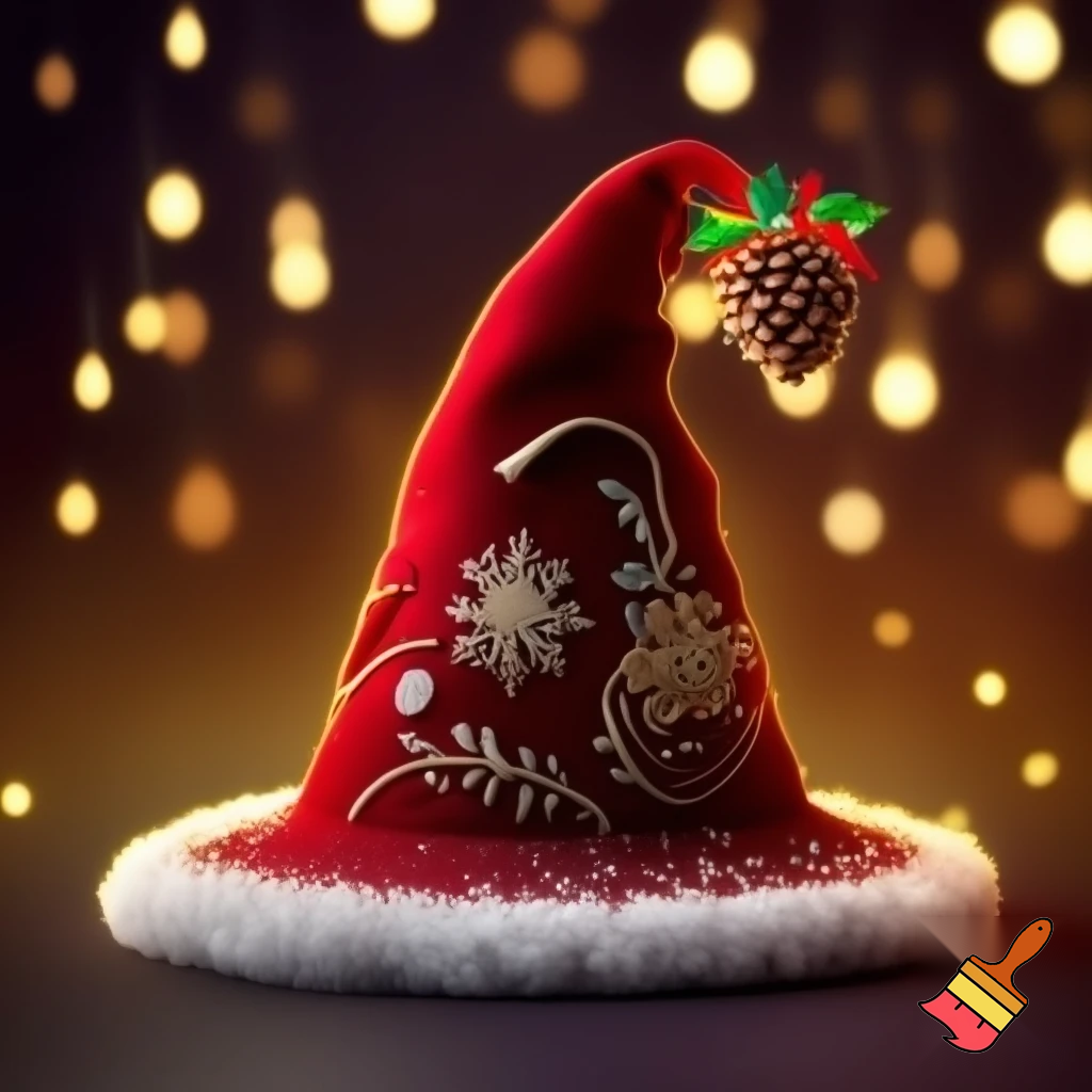 Christmas wizard hat a red one