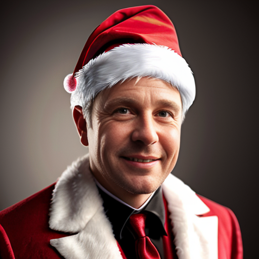 Santa Claus top hat special one special in delicate Santa Claus hat