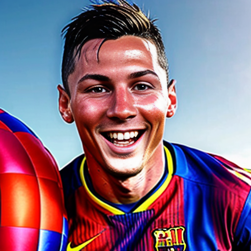 messi with ronaldo in hot air balloon