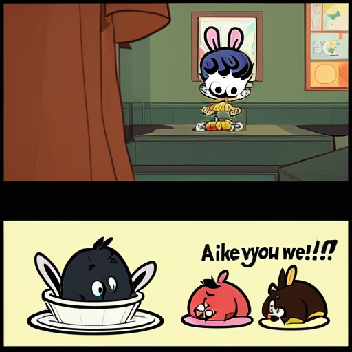 Make a cutscene book in cuphead and sunny bunnies 