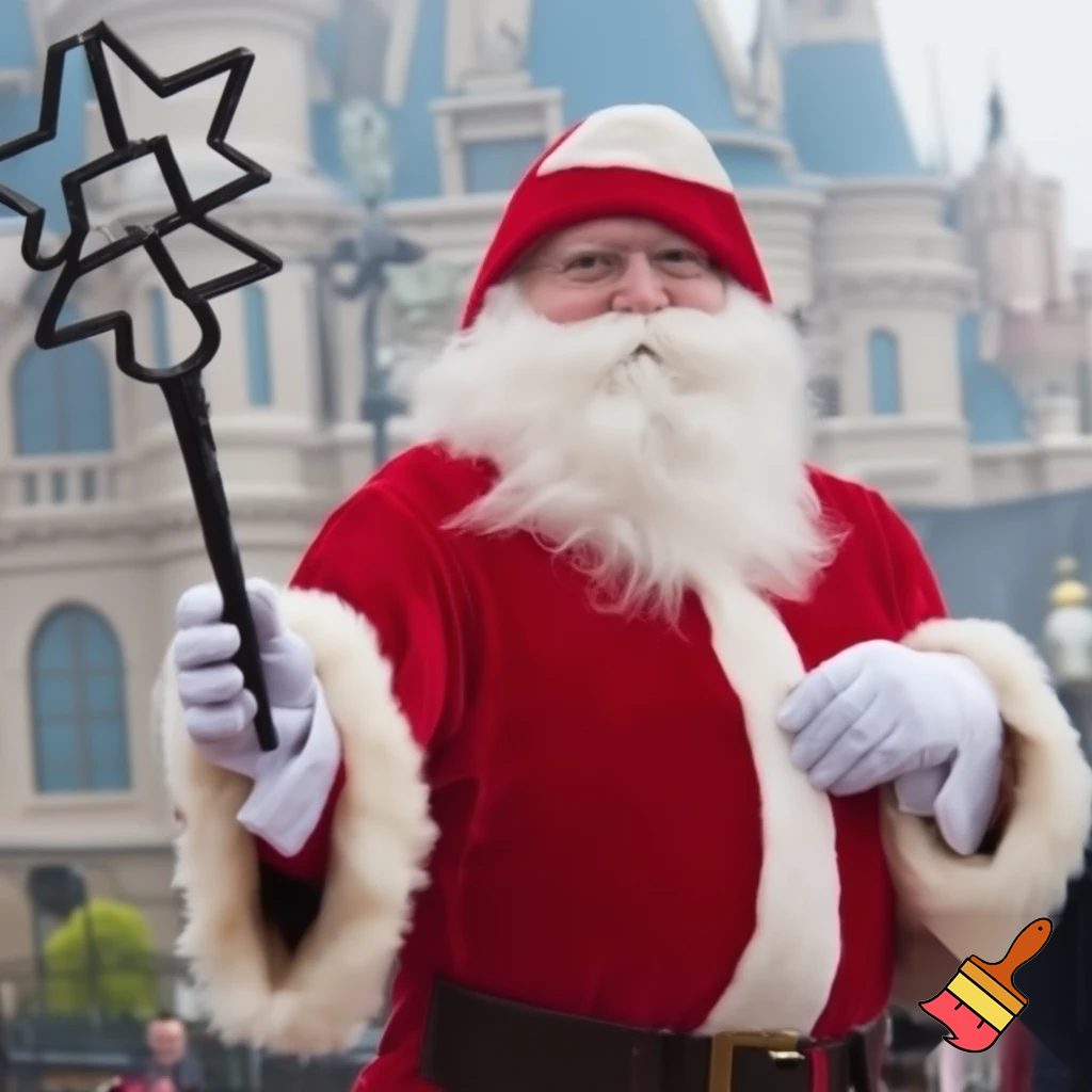 Santa Claus Pennwell Disney🇫🇷 wizard Santa Claus Santa Claus real person Disneyland Paris Santa Claus in Paris the wizard💫🏰 a wizard hat Magic Star wand