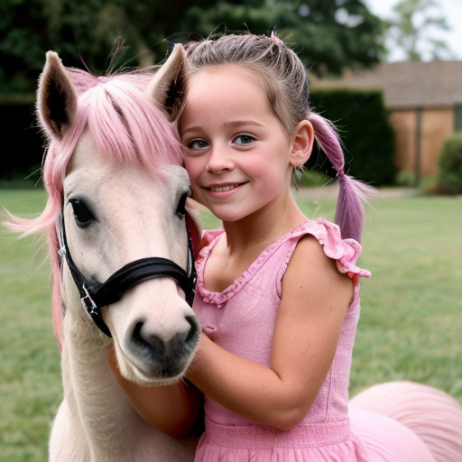 jewel harts little girl pink with pony tals