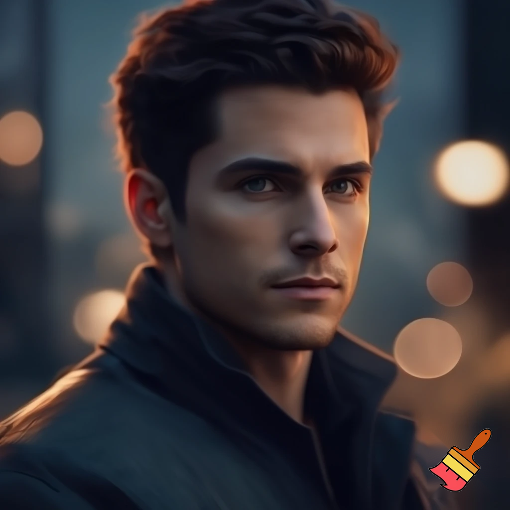 Adopt a character: a guy with dark hair and dark eyes.