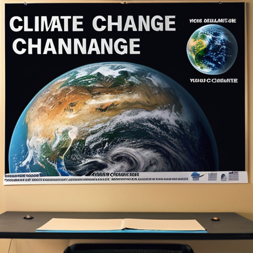 climate change poster with an image of earth
