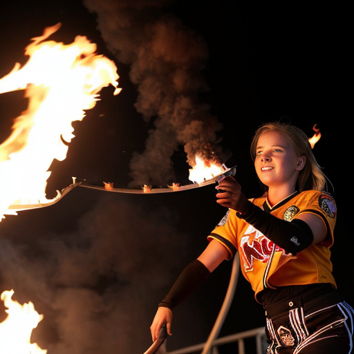 Create a pyro show of a fan curve. The pyros are supposed to be red and ignited by almost everyone. In addition, a banner will be shown: AUF GEHTS VICTORIA, KÄMPFEN UND SIEGEN!