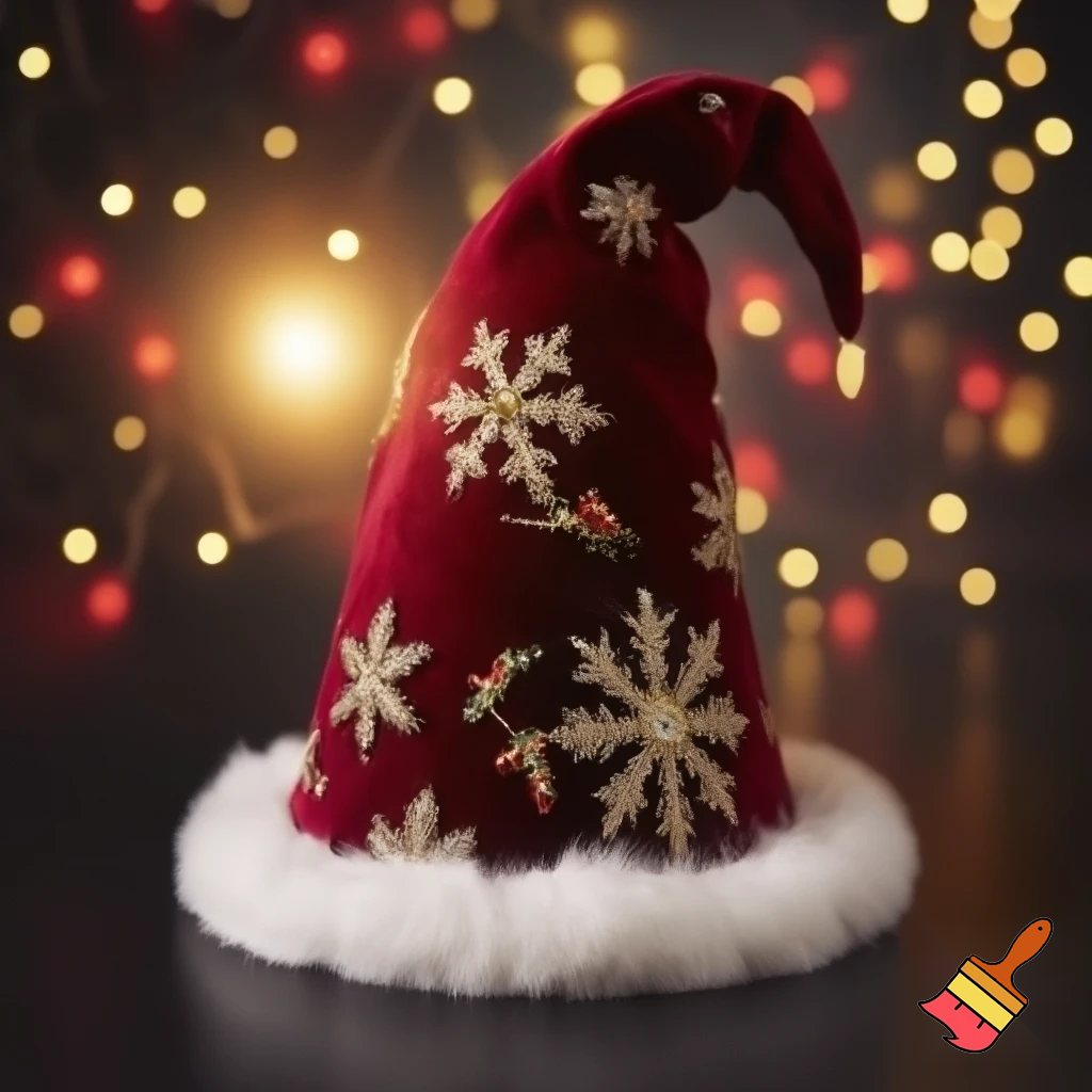 Christmas wizard hat velvet