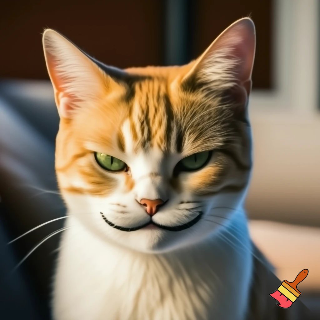 Cat with a stupid smirk