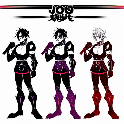 JoJo stand, bad quality, humanoid, there may be different colors, single-color background, pose, manga style, there may be different processes