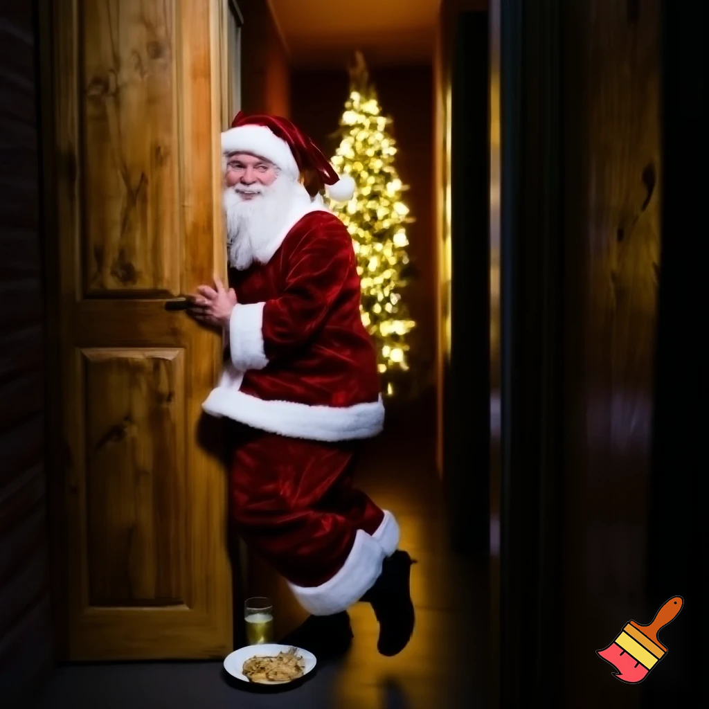 🚪 Santa Claus door Santa Claus Russia Santa Claus when you’re milk and cookies asleep asleep bedroom door only when you’re asleep a Christmas tree