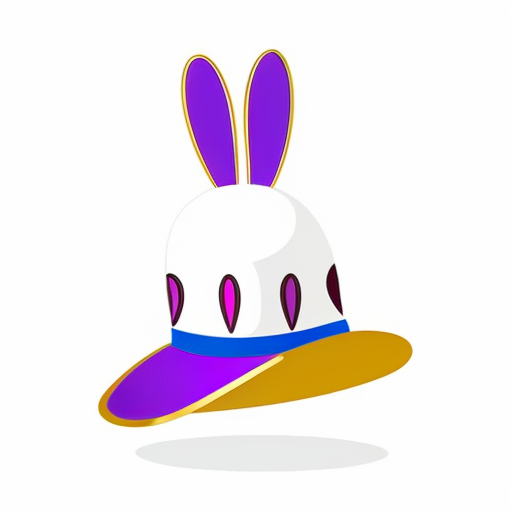  Purple and white Easter bunny headband top hat headband with gold