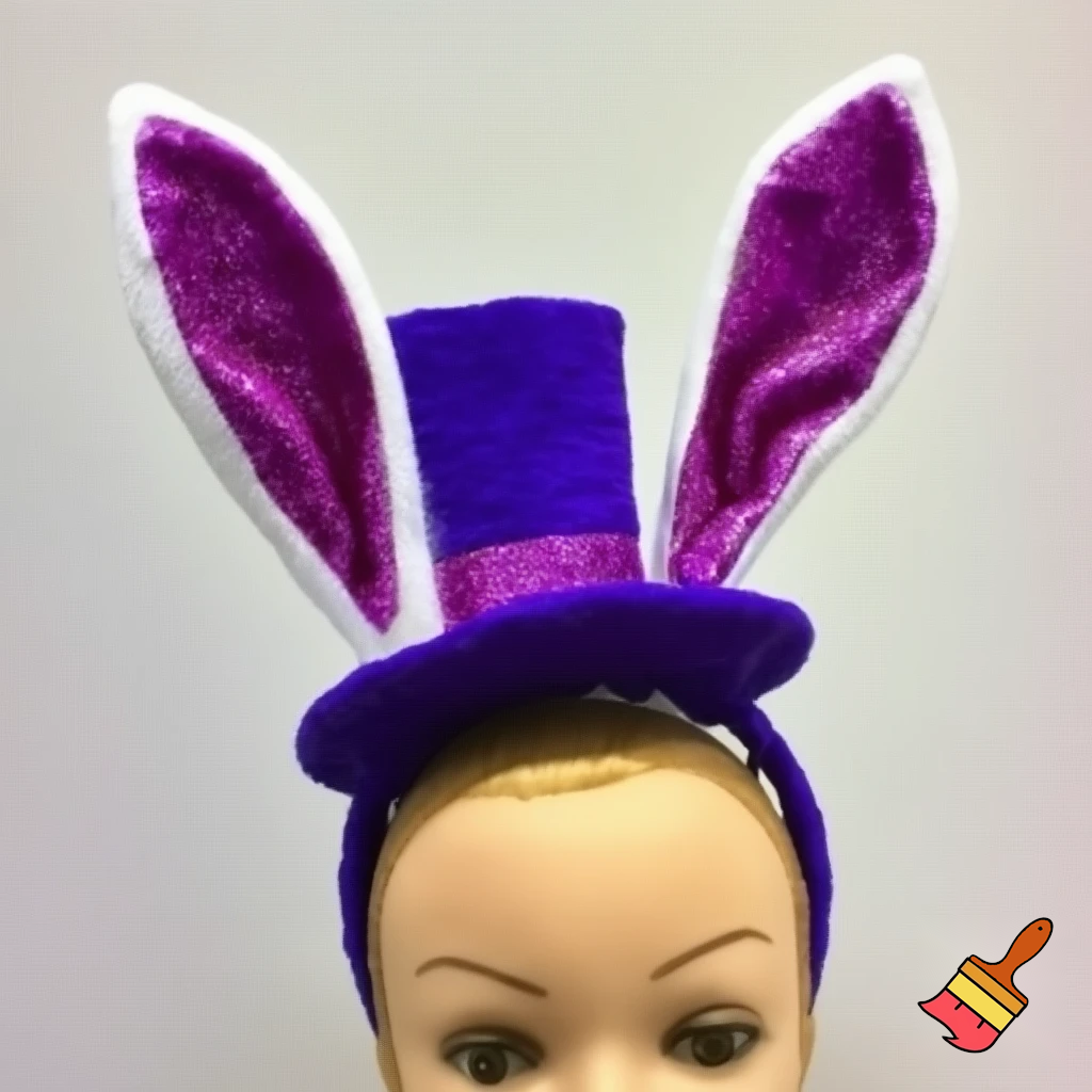 Is the top hat headband Easter headband, top hat, golden golden purple, white and purple? Easter top hat with Easter bunny ears, rabbit ears.
