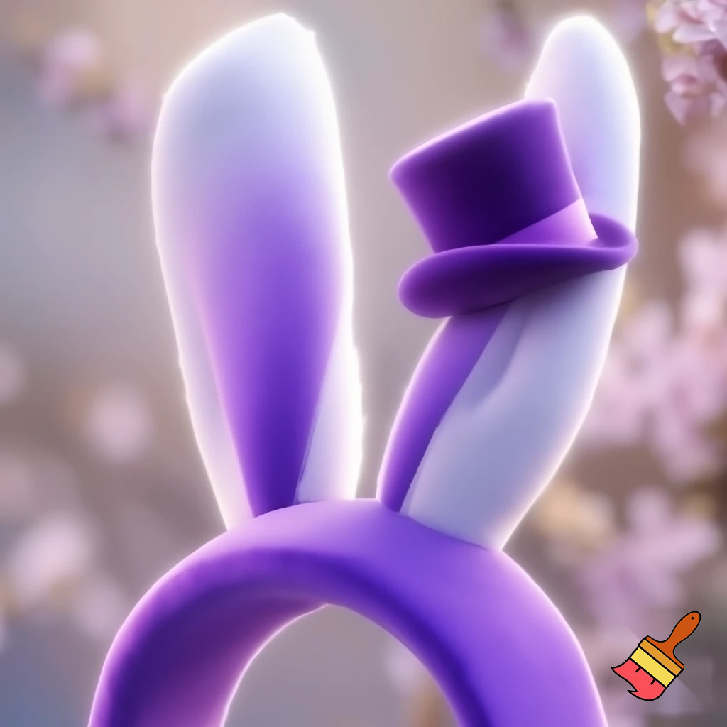 Easter bunny headband velvet Easter bunny, bunny ears, purple and white bunny velvet headband Easter bunny ear top hat ear headband