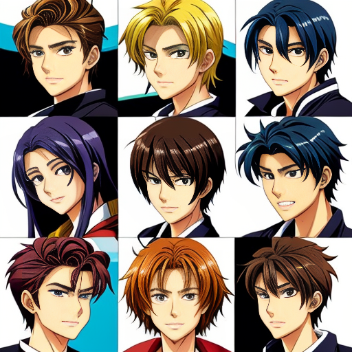  individual head shots of  the different main characters from the book the outsiders.
