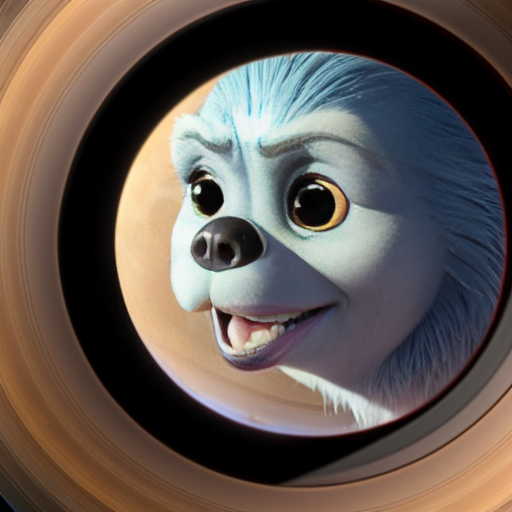 make a blue lorax that is on saturn
