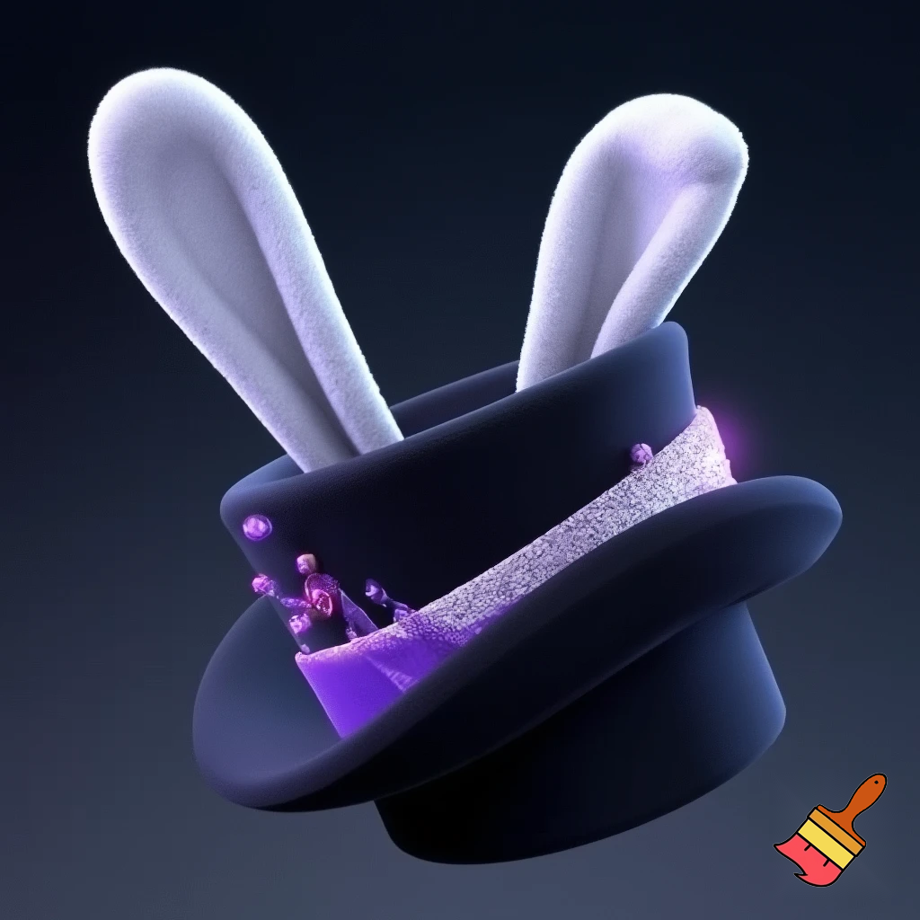 Black top hat with bunny ears velvet white and purple purple and white headband fabric and velvet glitter, purple and pink special present true special and delicate velvet pink and purple