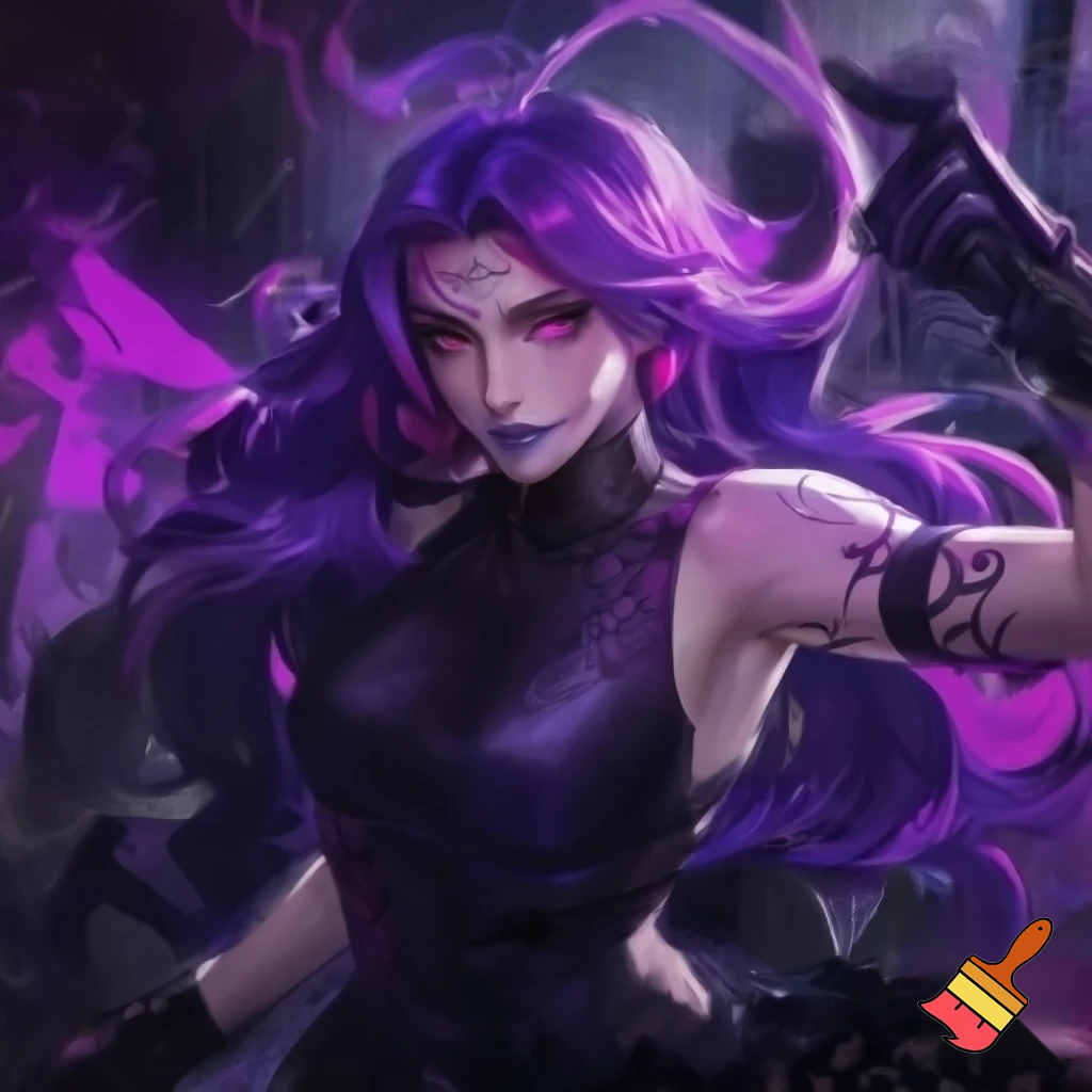 
the purple-haired lead singer of the K-pop girl group HUNTR/X in the movie KPop Demon Hunters, a "pop-star royalty" who secretly leads a team of demon hunters that use their music to fight supernatural evil. She is a human-demon hybrid, born with demonic heritage, a secret she keeps from her fans and sometimes her teammates. Rumi's struggle is to balance her idol life with her demon-hunter duties, reconciling her dual nature and the markings that appear on her skin. 