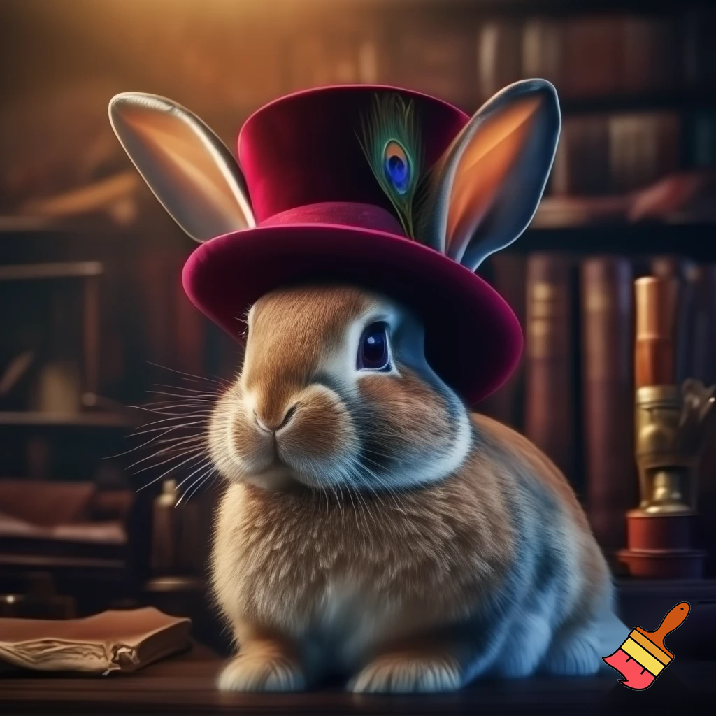 Easter bunny top hat velvet