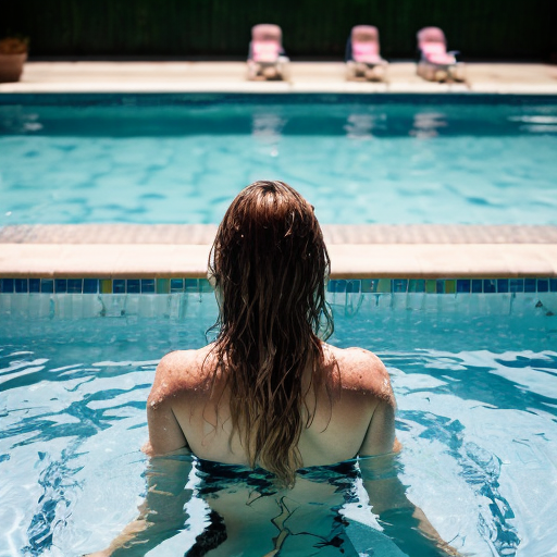 A girl in a pool party now make them turn around touch their out of the pool
Take them out of the pool