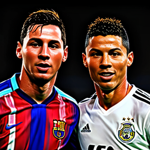 messi with ronaldo