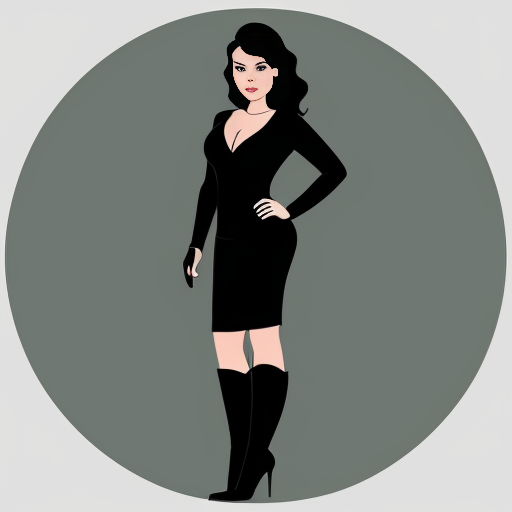 a woman with mid-length hair green to black with superpowers full body