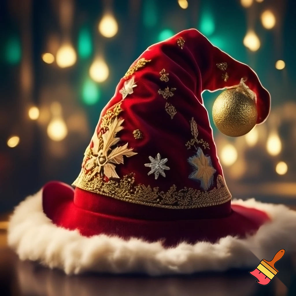 Christmas wizard hat red Christmas time velvet