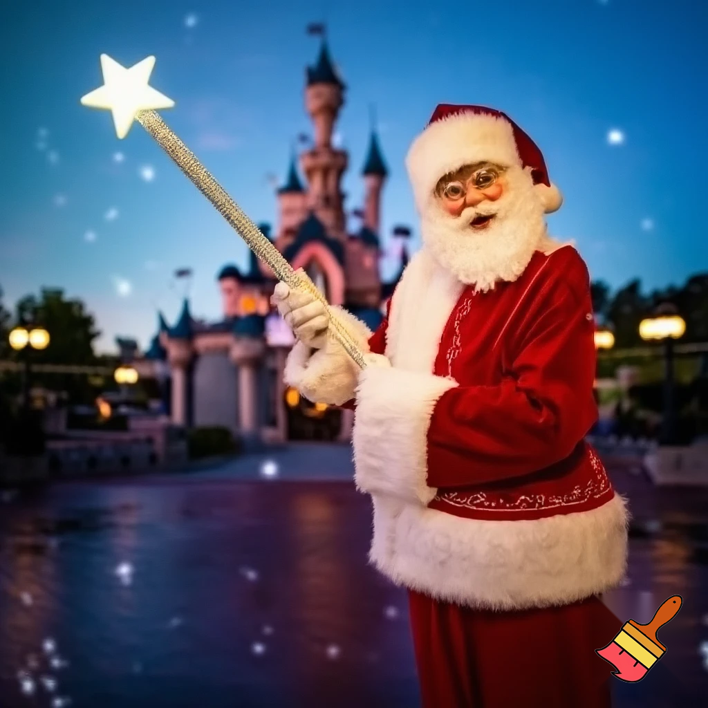 Paris Santa Claus with his magic wand with the star Disneyland Disneyland