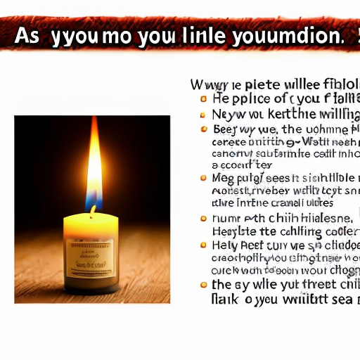 As you are my best editor and publisher I want you to make a lable of Warning Instructions with the below points and candle in the image Brand name for promotion is WishCartel Make in black and which with minimal and asthetic design Points are below 1. Never leave a burning candle unattended. 2. Keep out of reach of children & Pets. 3. Trim the wick ¼ inch before each use. 4. Always place the candle on a heat-resistant surface. 5. Burn the candle in a well-ventilated arae. 6. Do not burn the candle more than 4 hours at a time.