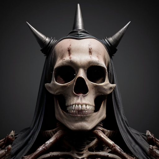 A 9:16 aspect ratio pic of Photorealistic massive 30-foot-tall demonic entity seated on a blood-soaked gothic throne, colossal elongated humanoid skeleton fused with obsidian plates and rotting flesh, tall bishop-mitre crown of jagged horns and inverted crosses fused to elongated skull, glowing crimson eyes with no pupils, wide lipless maw full of jagged fangs, raised right arm with 4-foot-long multi-jointed fingers ending in razor obsidian talons dripping blood, left arm resting on throne, ribcage visible through translucent necrotic skin, chains and barbed wire piercing chest and shoulders, black ichor and blood oozing from wounds, tattered blood-soaked robes merging into throne, hyper-detailed textures of bone, rotting muscle, glossy obsidian, and glistening blood, photorealistic, raw horror photography, 8k, cinematic lighting, extreme gore, uncensored