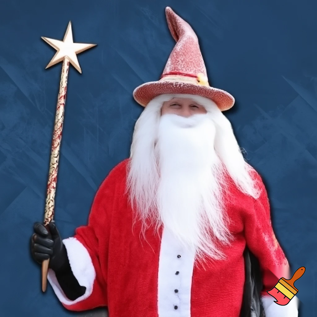 Santa Claus Pennwell Disney🇫🇷 wizard Santa Claus Santa Claus real person Disneyland Paris Santa Claus in Paris the wizard💫🏰 a wizard hat Magic Star wand