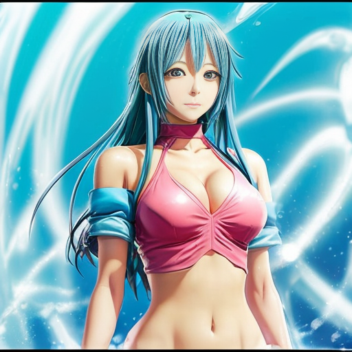 Hazme un personaje de anime en estado de materia liquido  química
