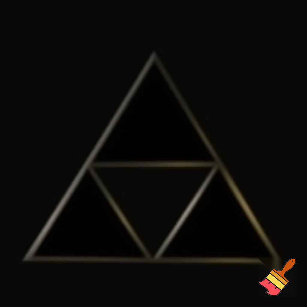 I would like the triforce from Zelda with a black backround 