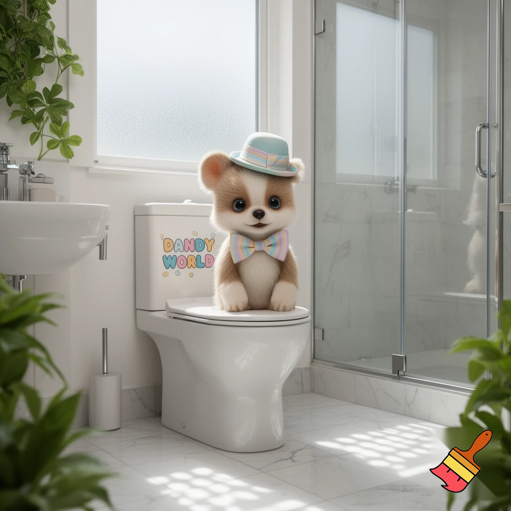 DANDY WORLD ON A TOILET HEHE