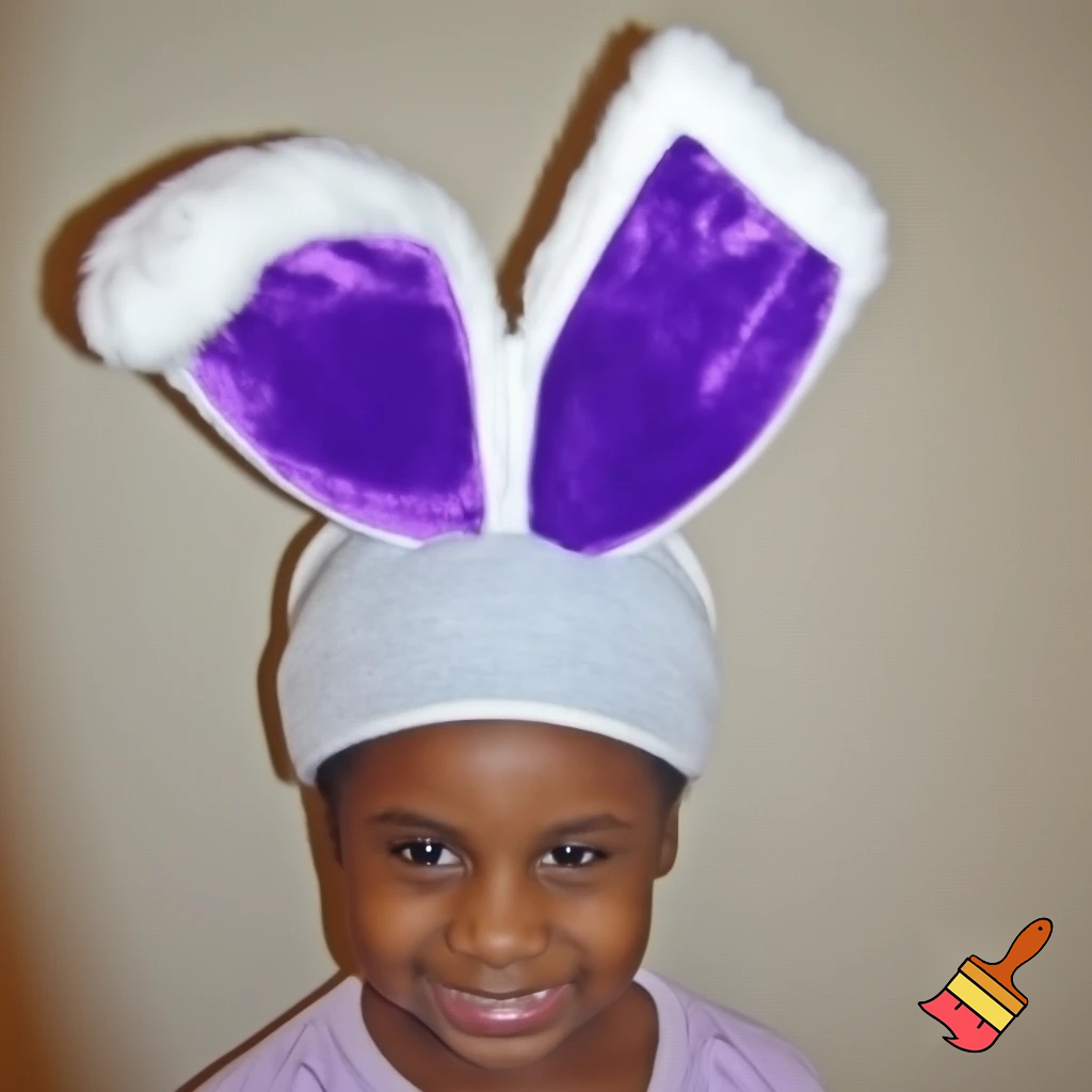 Easter bunny headband, top hat, Easter hat headband, top hat, purple and white, purple and white velvet top hat